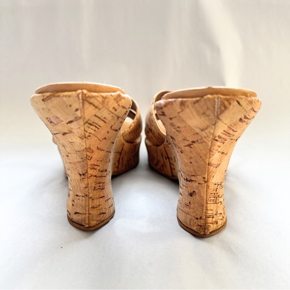 SOLD - Stuart Weitzman Size 8.5 Wedge Sandals $395 Platform Cork Mules Slides - Picture 4 of 12